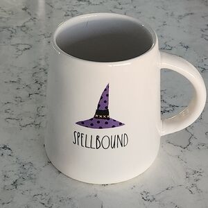 Rae Dunn SPELL BOUND Mug Watercolor Witch Halloween Artisan Collection Magenta